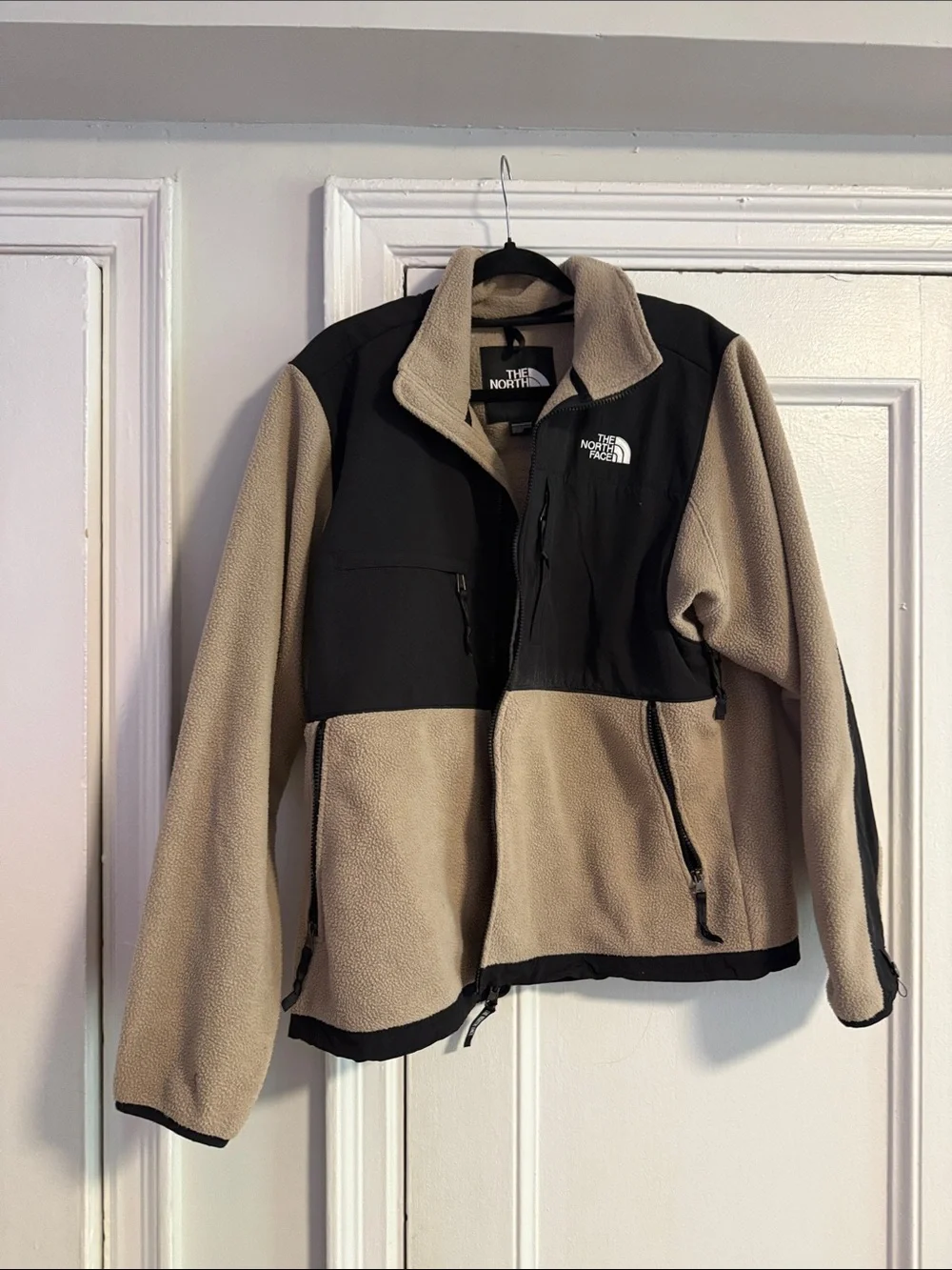 The North Face Men's Tan and Black Fleece Shirt Jacket